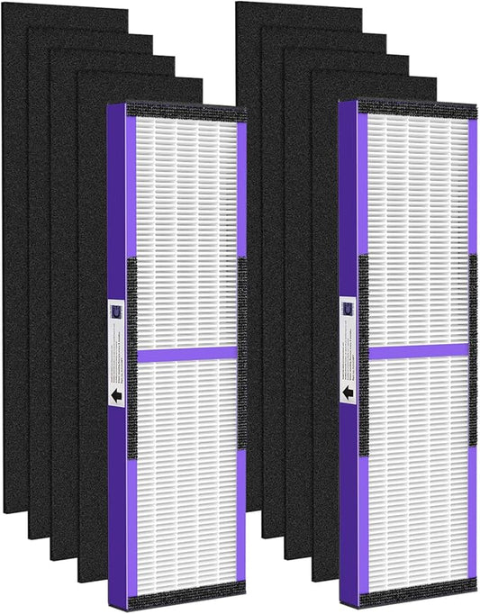 FLT5250PT Air Purifier Replacement Filter C with Pet CARE Treatment for G-Guardian AC5250PT, AC5000E, AC5300B, AC5350W, AC5350B, CDAP5500 2 Purple Pet Care HEPA with 8 Carbon Pre-Filters