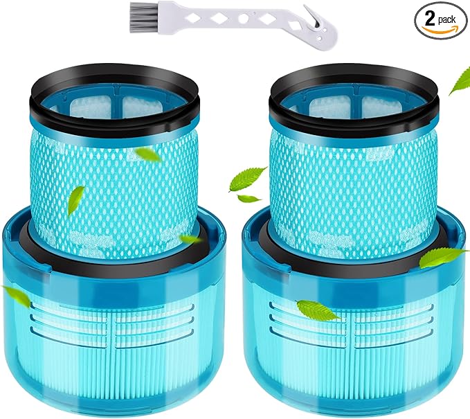 Rebirthcare Filter for Dyson V15 Detect, 2-Pack Premium True HEPA Replacement Filters Compatible with Dyson V15 Detect Absolute Submarine V11 Animal Filter, V11 Filter, Part no 970013-02