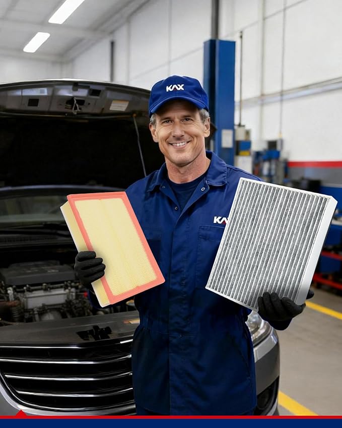 KAX Engine & Cabin Air Filter Kit, Replacement for Toyota 4Runner 2010-2024 4.0L, Lexus GX460 2010-2023, Replace# CA10835 CF10285