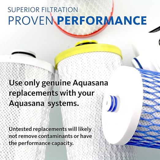 Aquasana 3 Stage Replacement Filters | WQA Certified to NSF Standards | Claryum Under Sink Water Filter | Reduces Up to 99.99% of PFAS, Microplastics, Lead & Chlorine | AQ-5300R | AQ-C3-R