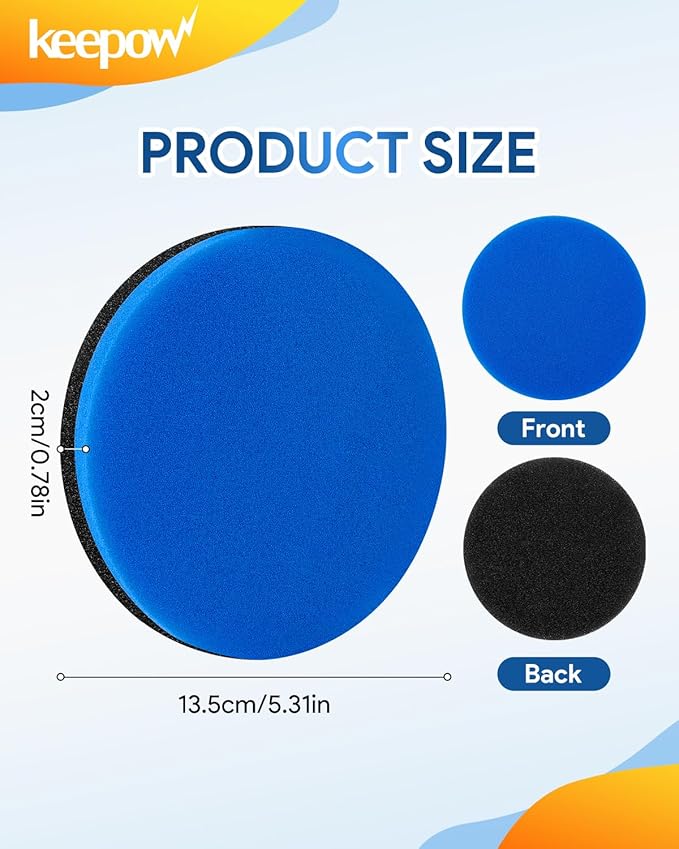 KEEPOW Vacuum Filter Replacement Compatible with Bissell Cleanview & PowerGlide Pet & Swivel Rewind Vacuum Cleaners, Compare to Part #12141, 5 Pack (Light Fragrance)