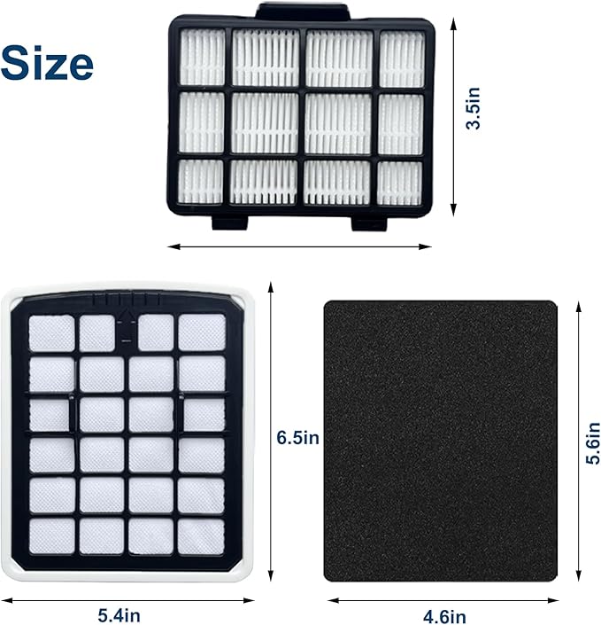 4-Pack HEPA Replacement Filters for Eureka NEN180/NEN186BL Bagless Canister Vacuum Cleaners – Includes 2 Dust Cup Filters + 2 HEPA Filters