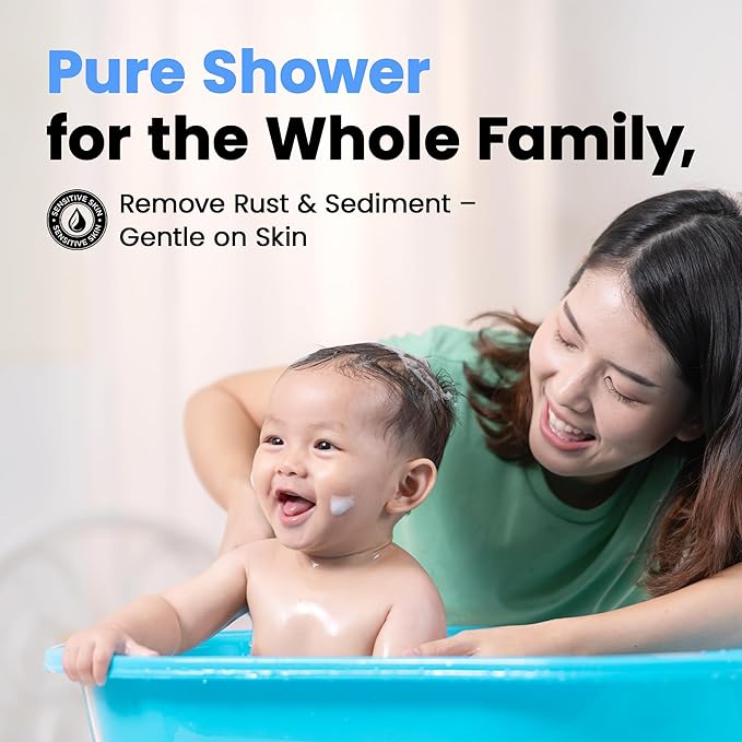 NSF 42 Certified Shower Filter for Hard Water - K-Beauty Ritual Starter Water Purifier with 500-Layer Sediment Filter&Transparent Cap - High Output Chlorine Remover for Hair & Sensitive Skin