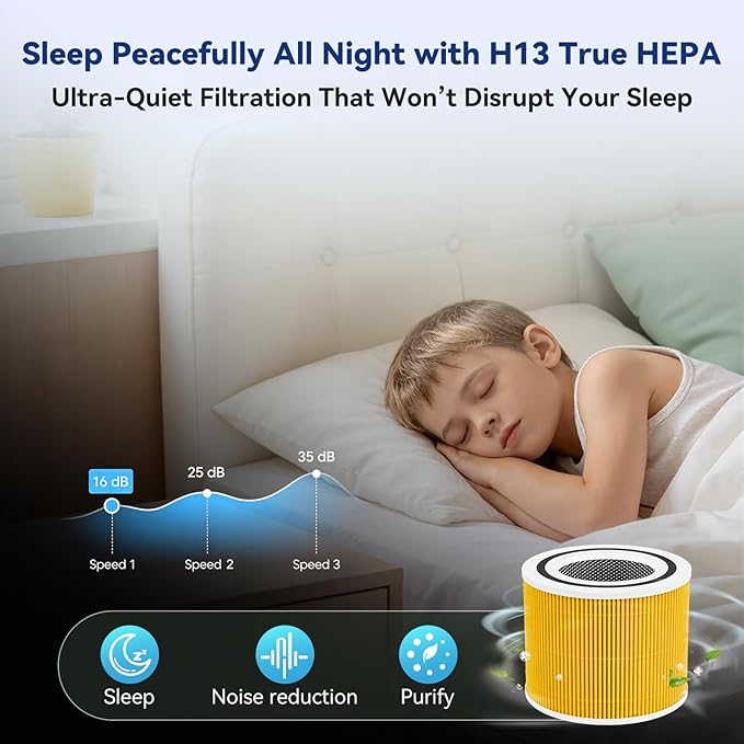 Core 300 Pet Care Replacement HEPA Filter for LEVOIT 300 300-P 300S 300S-P, H13 True HEPA Activated Carbon, 99.97% Filtration Dust Pollen Pet Dander Smoke, Replaces Core 300-RF-PA, 2 Pack Yellow