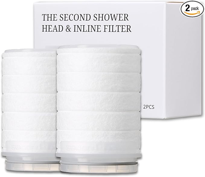 SecondShower Replacement Filter for Second Shower Head | Clinically Proven for Skin Health, NSF Certified Filtration, Patented Technology for High Pressure, Beauty Wellness for Skin & Hair Care