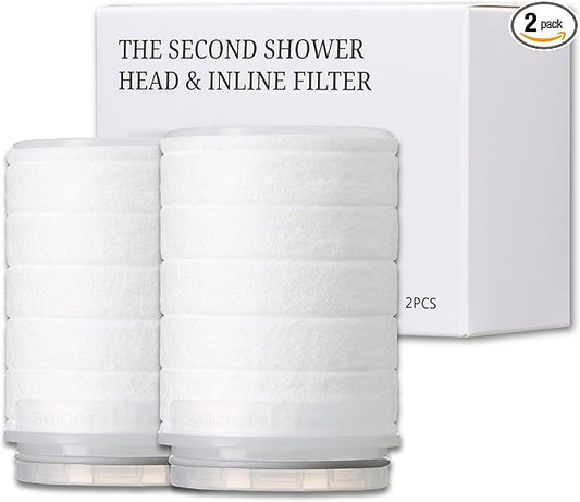 SecondShower Replacement Filter for Second Shower Head | Clinically Proven for Skin Health, NSF Certified Filtration, Patented Technology for High Pressure, Beauty Wellness for Skin & Hair Care