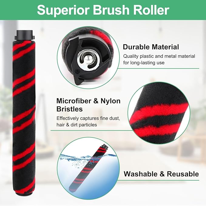 Alrens UV900 Filter and Replacement Parts for Shark UV900 Pet Performance Plus Lift-Away Upright Vacuum – 1 Brush Roller, 2 Filters, 4 Foam & Felt Filters & 4 Odor Neutralizer Cartridges