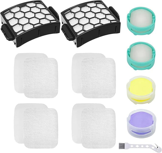 Alrens UV900 Replacement Filter Kit for Shark UV900 Performance Plus Lift-Away Upright Vacuum, Includes 2 Filters, 4 Foam & Felt Filters & 4 Odor Neutralizer Cartridges
