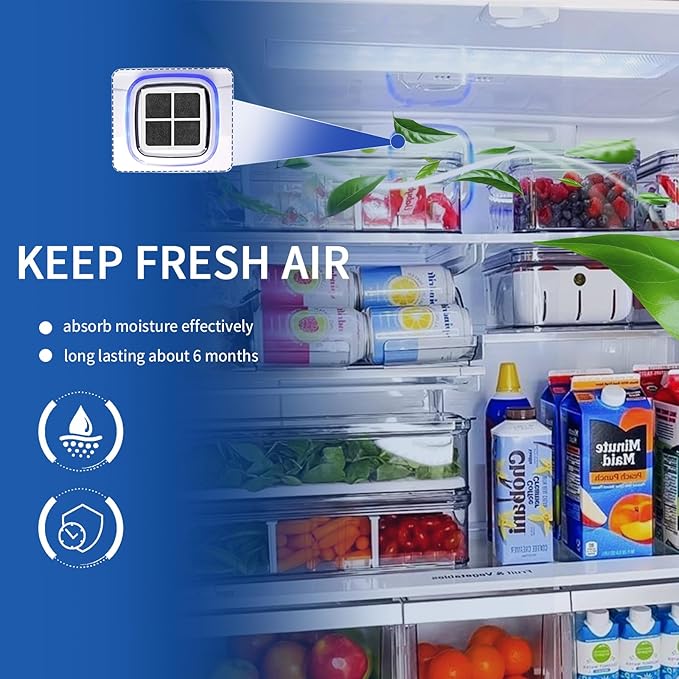 Air Filter LFXS26973S, LRFXC2416S/D, LRMVS3006S, LRMDS3006S, LRFVC2406S, LRFVS3006S/D, LRYXC2606S Replace for LG Refrigerator Model.