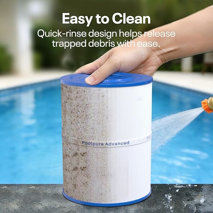 POOLPURE C-8465 Spa Filter Replaces Watkins 31114, Pleatco PWK65, Filbur FC-3960, 71827, 71828, Watkins 65 sq.ft Tiger River Spa Filter 2 Pack (Standard) (Standard)