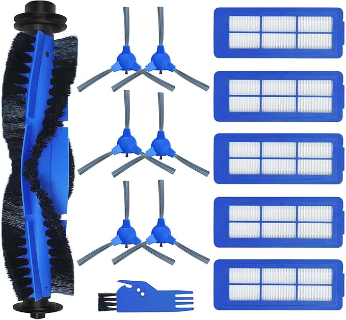 Spare Accessories Compatible for eufy 11S Max, 30C Max, 15C Max, Robotic Vacuum Replacements: 1 Roller Brush 6 Side Brushes 5 Unibody Filter 𝙉𝙊𝙏 𝙛𝙤𝙧 𝟏𝟏𝐒 or 𝗚𝟯𝟬