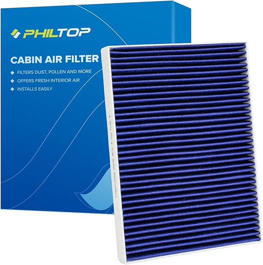 PHILTOP Premium HEPA Cabin Air Filter w/Dual Activated Carbon, Compatible with CF11668 Dodge Charger 2011-2023, Challenger 2011-2023, Chrysler 300 2011-2023, Multi-layer Filtration