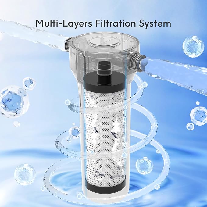Lifefilter Carbon Shower Head Filter, 2.0 Carbon Shower Filter removes chlorine, heavy metals and other impurities from the water, improving dry skin and hair (2 Pack)