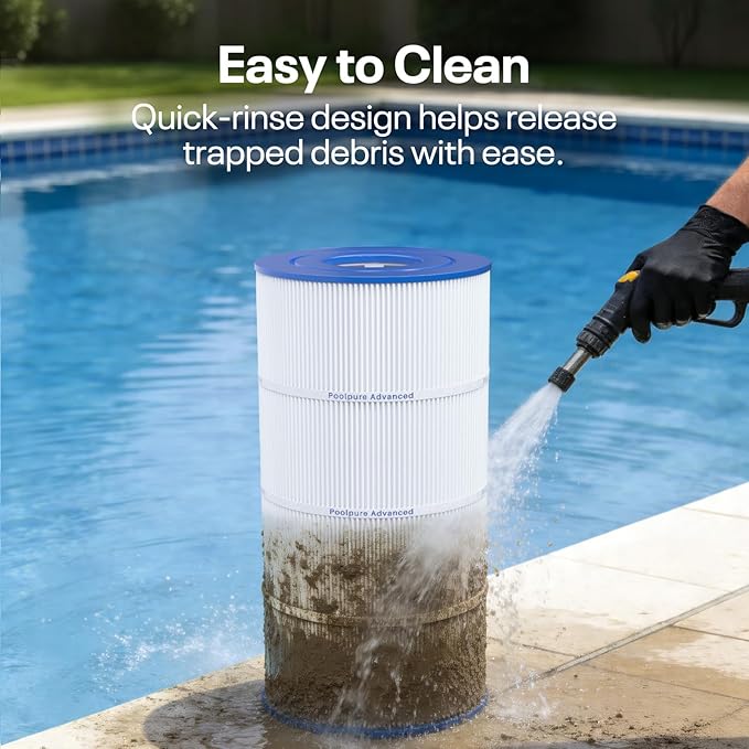 POOLPURE PA100S Pool Filter Replaces Hayward SwimClear C100S, CX100XRE, PA100S, Ultral-D3, 100 sq.ft Filter Cartridge
