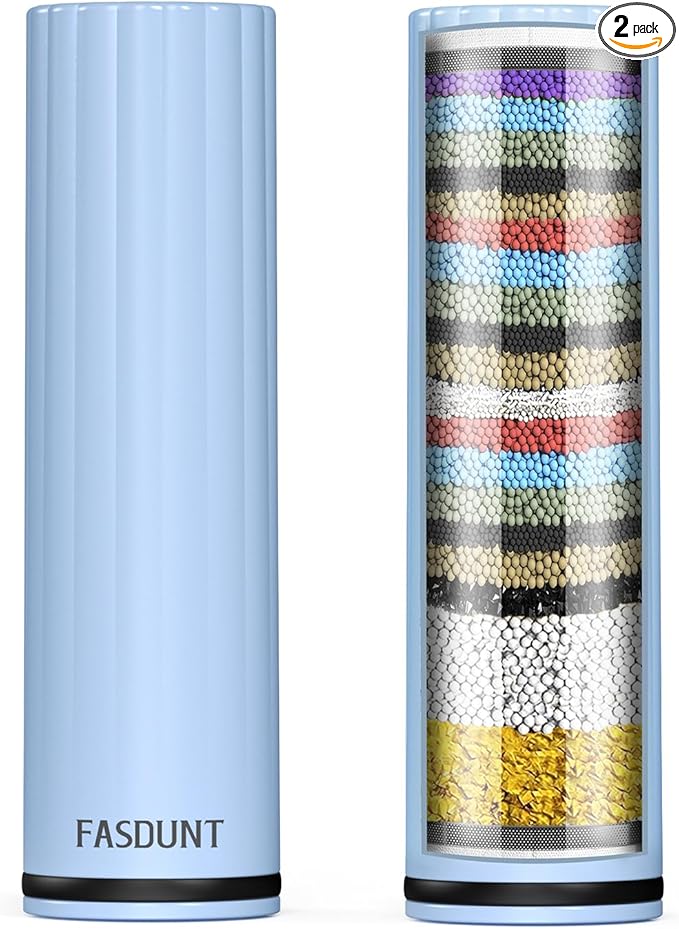 FASDUNT 2 Pack Replacement Shower Filters for CY1 Handheld Shower Head - Water Softener Filters Beads for Hard Water - Remove Chlorine and Harmful Substances - Reduces Dry Itchy Skin