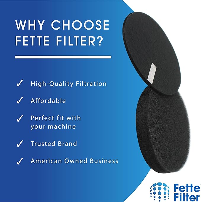 Fette Filter 4 Pack Replacement Filters for Bissell Vacuums Compatible with SurfaceSense MultiClean 3418, Pet Hair Eraser Turbo 3774F, PowerLifter 3404, and More. 4Pre-Motor Filters