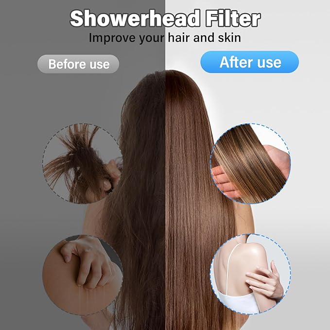 Carbon Shower filter cartridge 1PCS Compatible with Shower Filter System, Reduces chlorine, heavy metals, and other impurities to help alleviate dry skin and dry hair