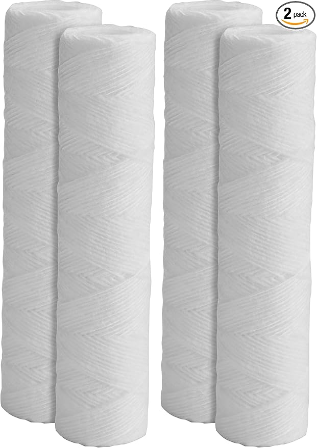 GE FXWSC Whole House Water Filter | Replacement for Water Filtration System | NSF Certified: Reduces Sediment, Rust & Other Impurities from Water | Replace Every 3 Months for Best Results | 2 Filters