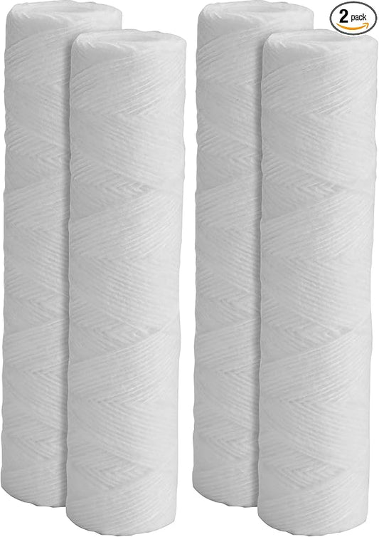 GE FXWSC Whole House Water Filter | Replacement for Water Filtration System | NSF Certified: Reduces Sediment, Rust & Other Impurities from Water | Replace Every 3 Months for Best Results | 2 Filters