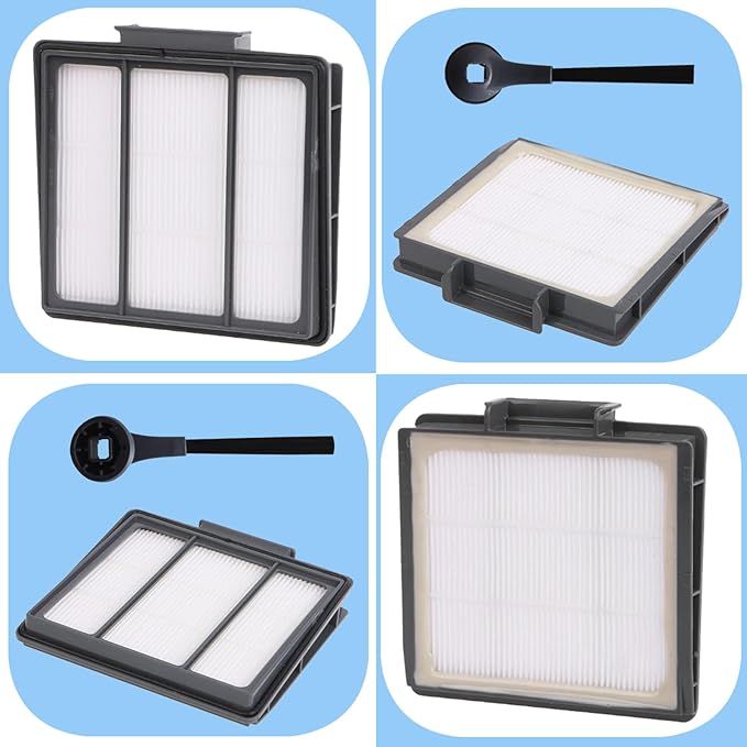 2 HEPA Filters and 4 Brushes Replacement for Shark IQ RV1001AE RV1000 RV1001 Robot Vacuum, Also Fit Shark RV1000 Series, RV912S, RV913S, AV1002AE, AV911S, UR1000SR, UR1005AE, QR1000 Series
