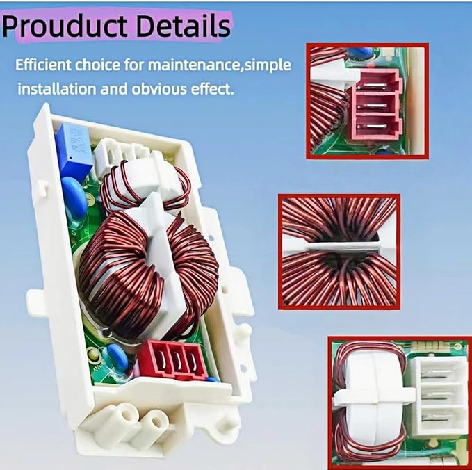 Upgraded 6201EC1006T Noise Filter Assembly Fits for Washer & Dishwasher | Reduce Electromagnetic Noise | Easy Install | LZXQYMX