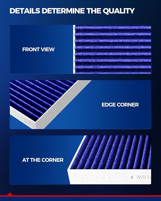 KAX Premium HEPA Cabin Air Filter with Dual Active Carbon, CF10743 Replacement for Grand Caravan, Town & Country, Q50, Frontier, G37, Armada, TITAN, QX80, TITAN XD, G35, QX50, Q60, M35, Routan, EX35