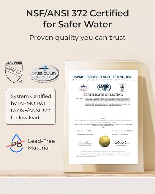 Waterdrop DLA Under Sink Water Filter, No Drill Required, Reduces Chlorine, PFAS, Bad Taste/Odor, Under Sink Water Filtration System, Filter Life Indicator, 2 Stage, Easy Installation