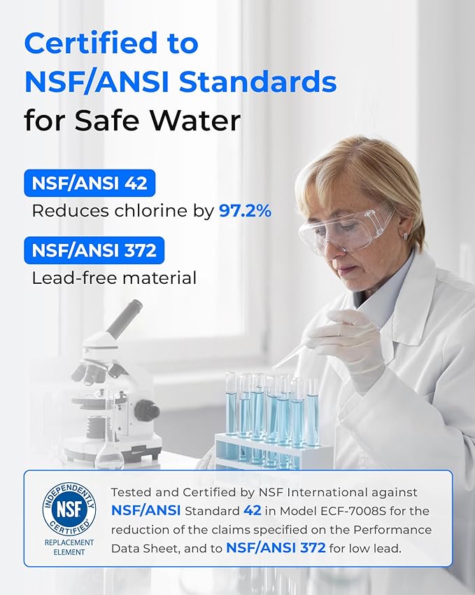 Waterdrop C08B Faucet Water Filter, Compatible with All PUR® Plus Faucet Filtration System, Replacement RF-3375®, NSF 42 Certified, 9-Month, 900-Gallon, 3 Pack