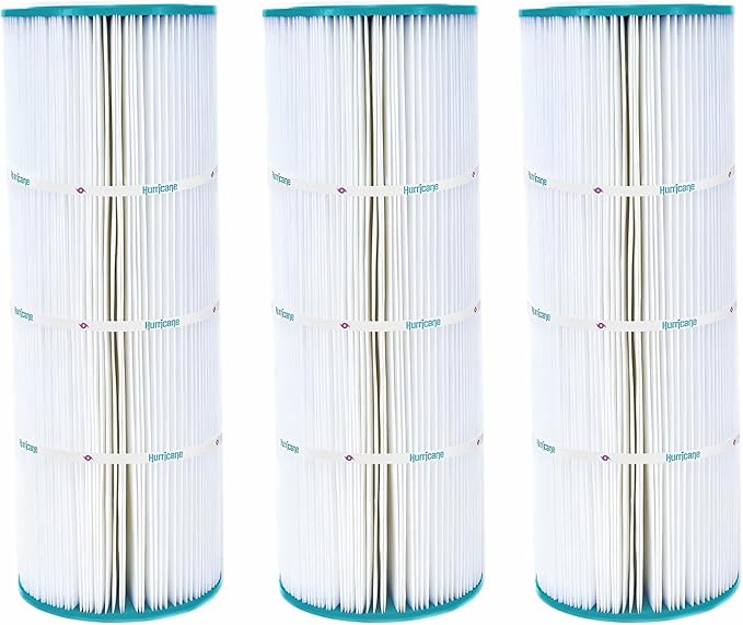 Hurricane Filters HF7656-01 3 Pack Advanced Pool Filter Cartridge - Replacement for PA50, Unicel C-7656, Filbur FC-1240, Hayward Star-Clear C500, Hayward C550, Pentair Purex CF-50