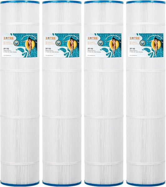 ZOTEE PCC130-PAK4 Pool Filter Cartridge Replaces Clean and Clear Plus 520, C-7472, Darlly 71252,FC-1978, 817-0143, PLFPCC130, 32-1/16" x 7" Pool Filter, 4 Pack (1008)