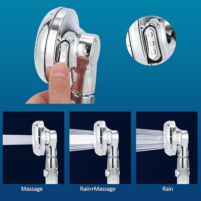 RV handheld shower head with filter for hard water | camper shower head with hose and on off switch | High pressure shower head replacement for Marine、boat、Motor Home