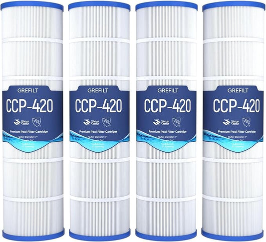 CCP420 Pool Filter Cartridges, Compatible with Pentair Clean & Clear Plus 420, Replaces Pentair R173576, Pleatco PCC105-PAK4, 4-Pack, 420 sq.ft
