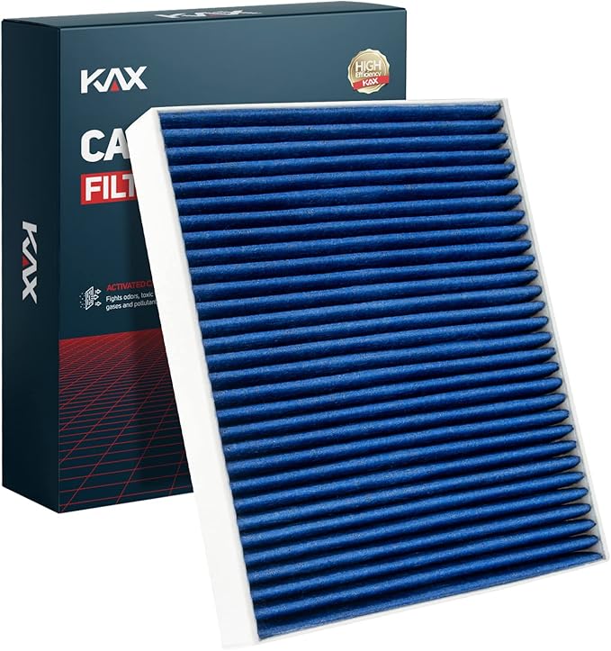 KAX Premium HEPA Cabin Air Filter with Dual Active Carbon, CF11966 Replacement for Chevrolet Equinox, Silverado 1500, Cruze, Malibu, Traverse, Sierra 1500, Colorado, Terrain, Acadia, Impala, Camaro