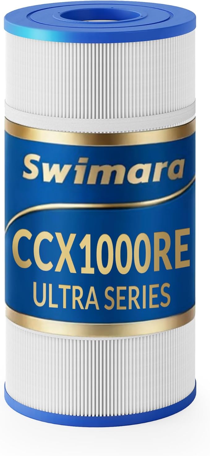 Pool Filter Cartridge, 5oz Trilobal Heavy-Duty Fabric, Ultra Series, Compatible with Hayward X-Stream CC1000, Replacement for CCX1000RE PXST100, 100 Sq. Ft. (8.9" Dia)