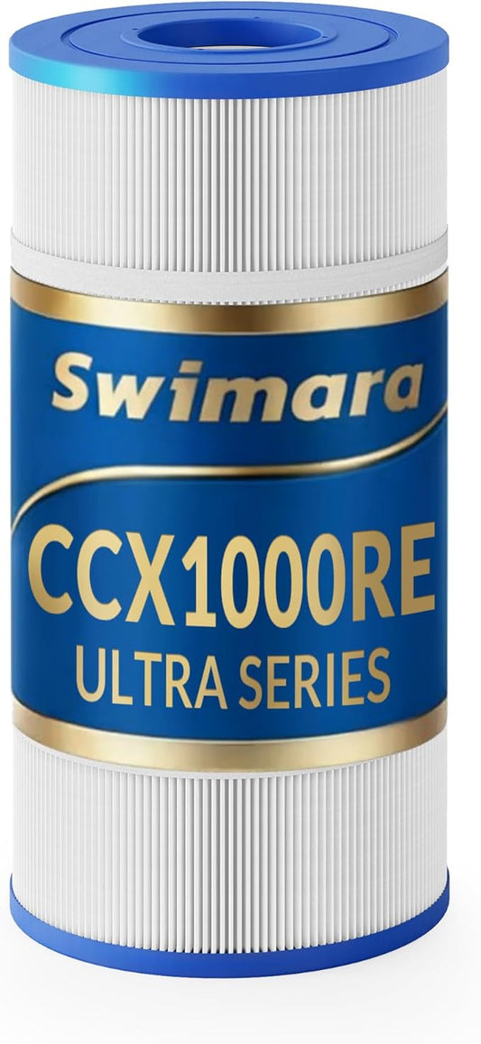Pool Filter Cartridge, 5oz Trilobal Heavy-Duty Fabric, Ultra Series, Compatible with Hayward X-Stream CC1000, Replacement for CCX1000RE PXST100, 100 Sq. Ft. (8.9" Dia)