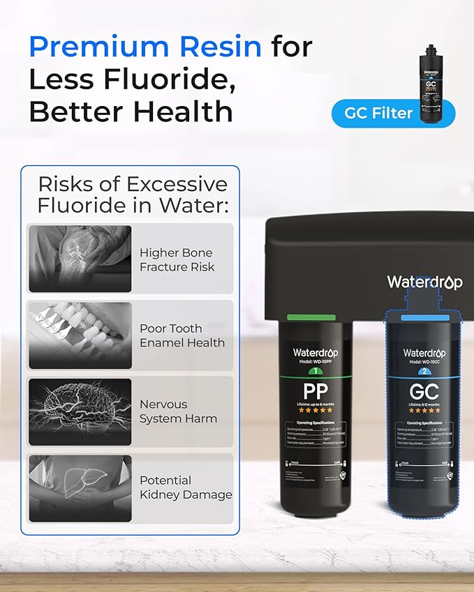 Waterdrop TSA 3-Stage Replacement Water Filter, 3-Pack (2 x 10PP, 1 x 10GC), Replacement for Waterdrop TSA & TSB & TSA-UF & TSB-CM 3-stage Under Sink Water Filtration System