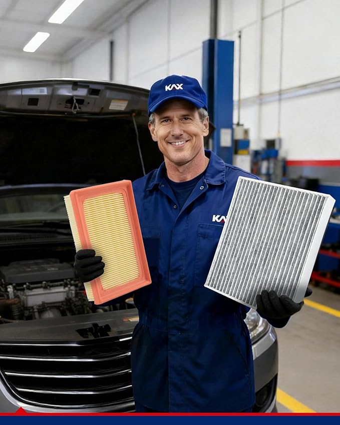 KAX Engine & Cabin Air Filter Kit, Replacement for Toyota Prius C 2012-2019, Prius (Before 10/2015) 2016, Replace# CA11426 CF10285