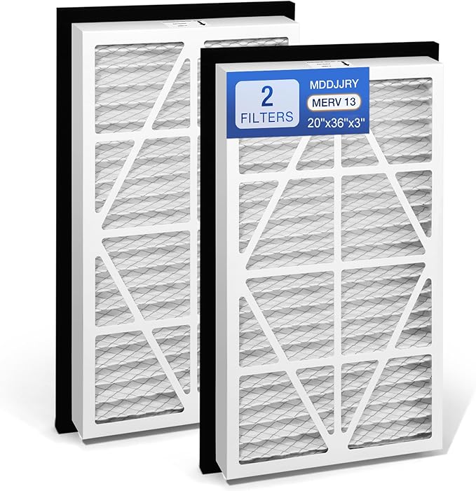 2Pack 20x36x3 MERV13 air Filter Pleated Whole House Return Grille Filter Replacements are perfectly compatible with the Zephyr VGF Series 20x36x3 Whole House Return Grille Filter
