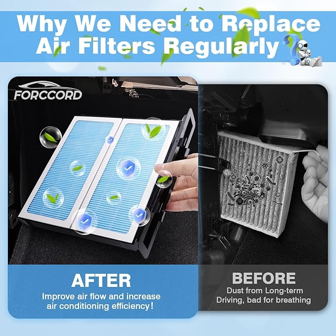 2-Pack HEPA Cabin Air Filter Fits for Subaru Forester 2.5L (2019-2026), WRX (2022-2026) Activated Carbon Cabin Filter Replacement 72880-FL000 Car Accessories