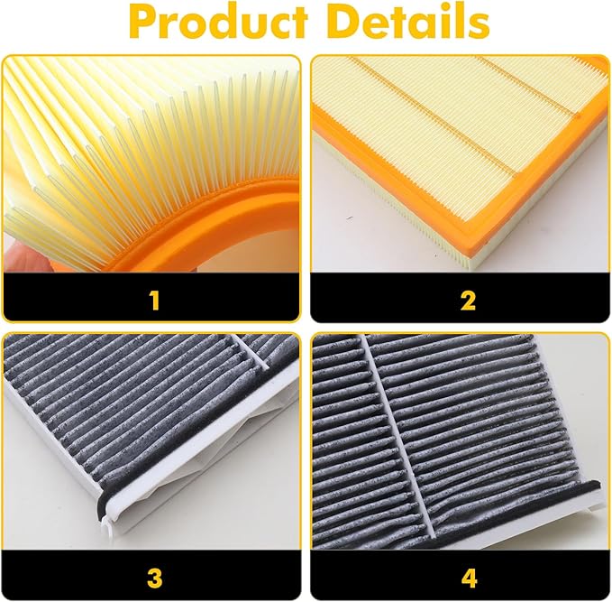 PXFV133A0 KR9P61J6X Engine & Cabin Air Filter with Activated Carbon Compatible with Mazda CX-90 L4-2.5L/L6-3.3L (2024-2026) CX-70 L4-2.5L/L6-3.3L (2025-2026)