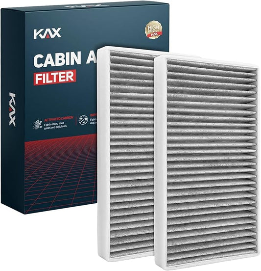 KAX HEPA Cabin Air Filter with Activated Carbon, CF8791A Replacement for Chevrolet Silverado, Suburban, Avalanche, Tahoe, GMC Sierra1500 2500, Yukon XL, Cadillac Escalade, Strong Adsorption, 1 Set