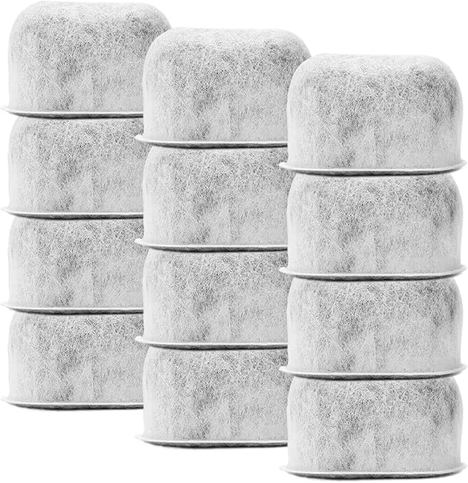 12-Pack Replacement Charcoal Water Filters for Braun Coffee Makers - Fits All Braun BrewSense Drip Series Coffee Machines