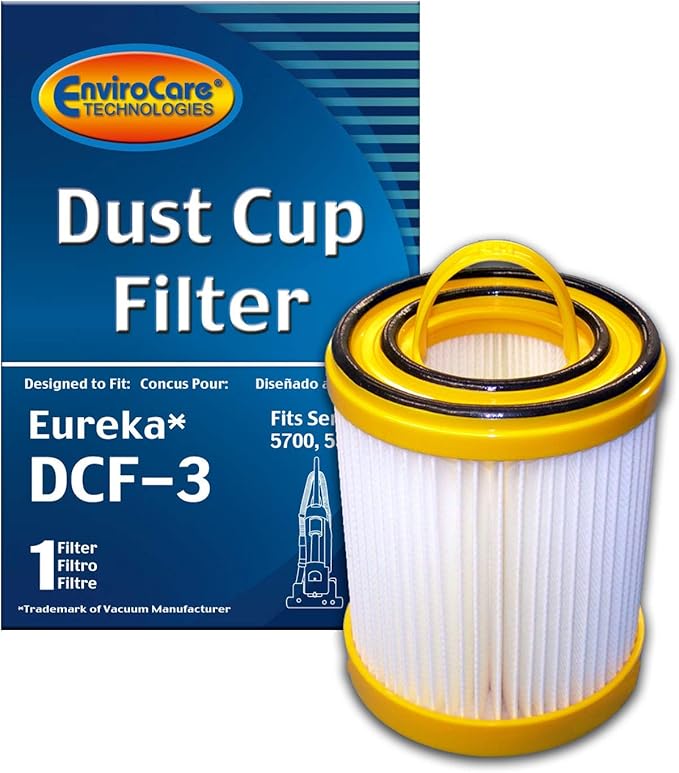 EnviroCare Replacement Premium Vacuum Cleaner HEPA Filter made to fit Eureka Style DCF-3 Bagless Uprights
