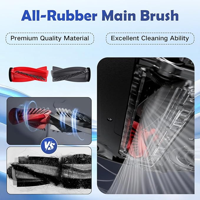28 Pack Accessories Kit for Roborock Saros 20, Saros 10R, Qrevo CurvX, Curv 2 Pro, Qrevo Edge 2 Robot Vacuum Replacement Parts, 2 Main Brush, 4 Filters, 6 Side Brushes, 6 Mop Pads, 6 Dust Bags