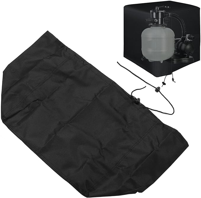 Cartridge Pool Filter Cover for 28635EG C1500, Sunproof Pump Cover with Adjustable Drawstrings, for 28633EG C2500, Breathable and Weatherproof