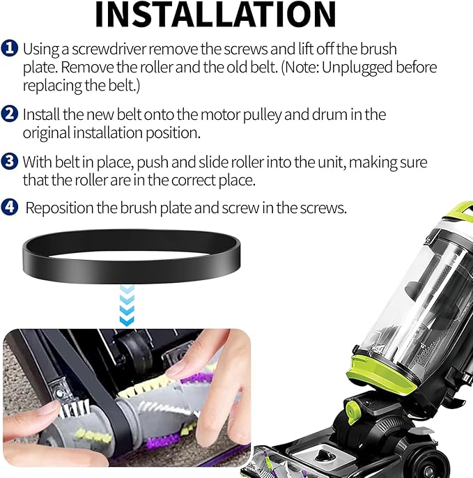 Vacuum Belt 4 Pack for Bissell Style 7/9/10 p/n 3031120#2031093#32074#3031123 PowerForce Helix Powerlifter CleanView Swivel Rewind Pet Vacuum Cleaner