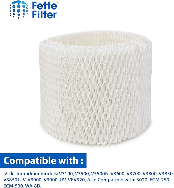 6 Pack WF2 Humidifier Filters for Vicks Humidifier V3100 V3500 V3600 V3700 V3800 V3850 V3900, for Honeywell HCM-350 HCM-630 HCM-300T, for Kaz 3020, for Sunbeam 1118 1119, ECM-250i, ECM-500