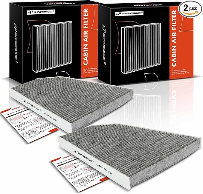A-Premium 2-PC Cabin Air Filter with Activated Carbon Compatible with Tesla X 2016-2023, Replace# 103904200B