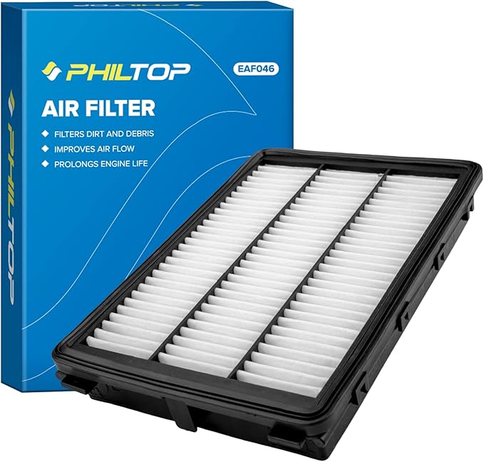 PHILTOP Engine Air Filter, Compatible with CA12065 Hyundai Tucson 2016-2021, Kia Sportage 2017-2022, Improve Engine Performance, Rigid Panel