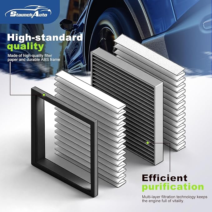 Engine & Cabin Air Filter for Hyundai Palisade 2020 2021 2022 2023 2024 2025 2026 Air filter for Car Replacement CA11943 97133-S8000 HAC-46207LB Automotive Accessories-2 Pack
